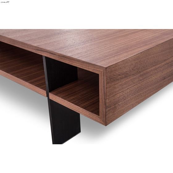 Modrest Stilt Modern Walnut Coffee Table 4