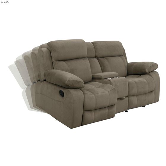 Myleene Mocha Glider Reclining Loveseat with Con-2