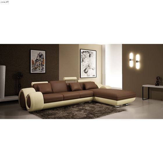 4085 Modern Bonded Leather Sectional-2