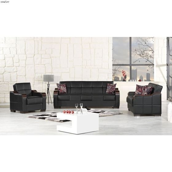 Uptown Black Leatherette Chair-4