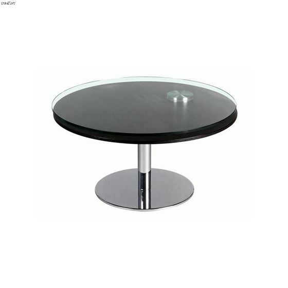 Glass and Wood Motion Cocktail Table 8176-CT By-4