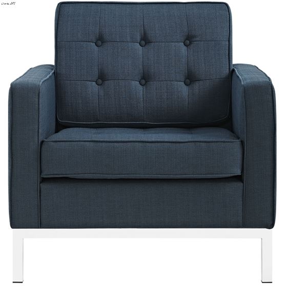 Loft Modern Blue Fabric Tufted Chair EEI-2050-AZU by Modway 4