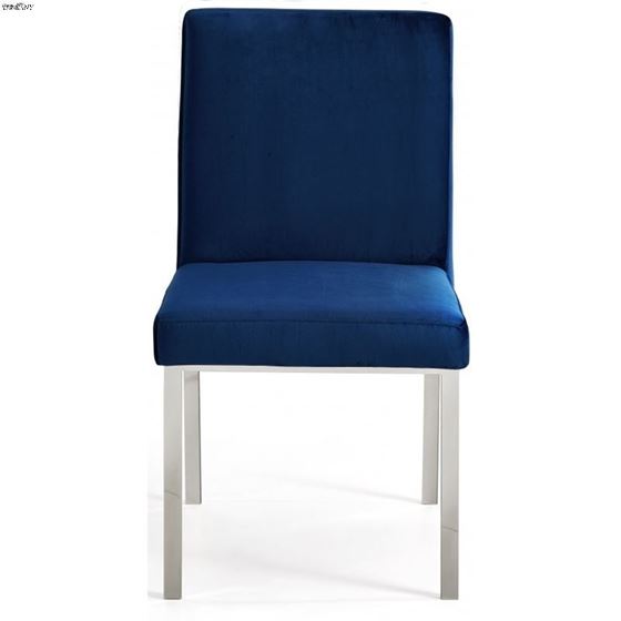 Opal Navy Upholstered Velvet Dining Chair - Chro-4
