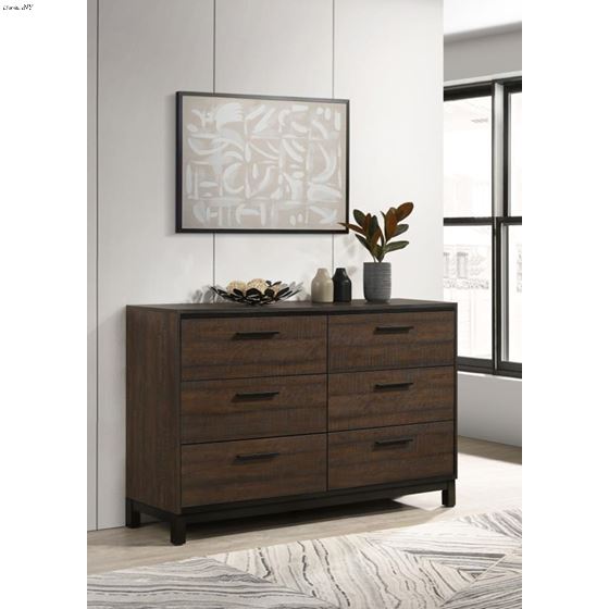 Coaster Edmonton Tobacco 6 Drawer Dresser 2