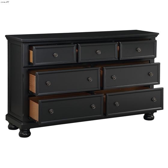 Laurelin Black 7 Drawer Dresser 1714BK-5-2