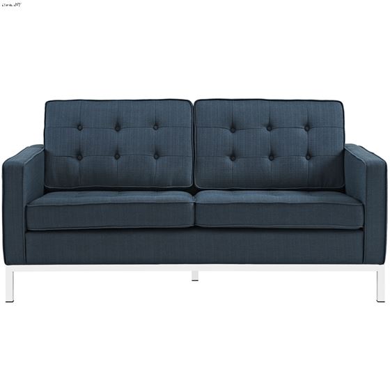 Loft Modern Blue Fabric Tufted Love Seat EEI-2051-AZU by Modway 2