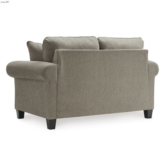 Shewsbury Pewter Fabric Rolled Arm Loveseat 472-4