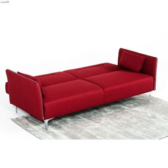 Davenport red Sofa Open