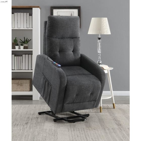 Howie Charcoal Power Lift Chair Recliner 609403-4