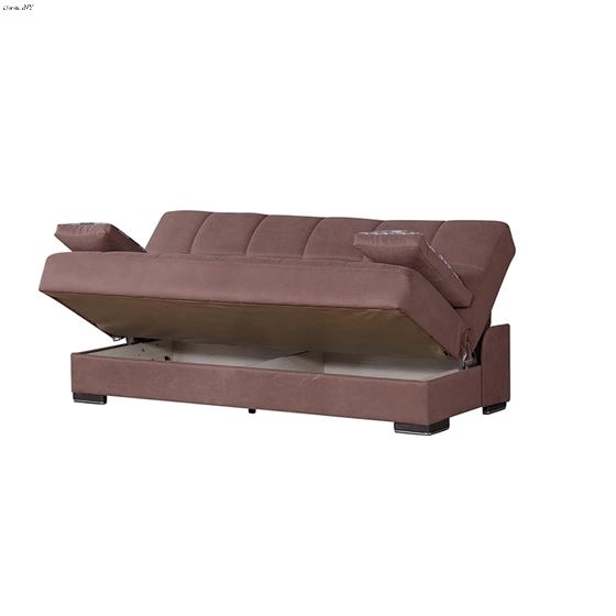 Soho Brown Upholstered Convertible Sofa Bed wit-2