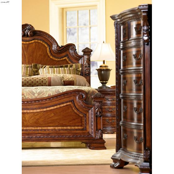 A.R.T. Furniture Old World King Estate Bed Detail