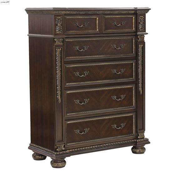 Catalonia Traditional Cherry 5 Drawer Chest 1824-2