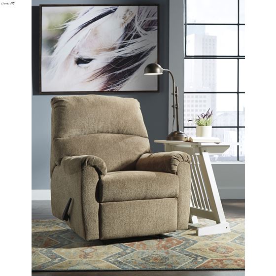 Nerviano Mocha Fabric Recliner 10801-4