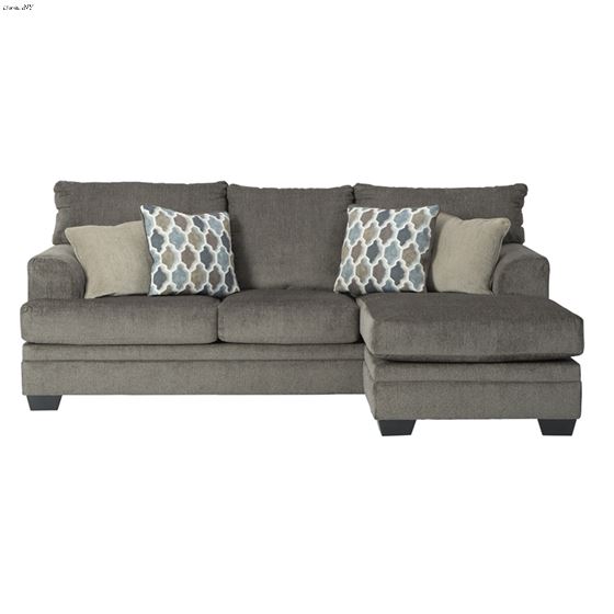 Dorsten Slate Fabric Reversible Sofa Chaise 772-2