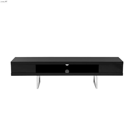 Miranda Black TV Stand with Steel Base 09807 Front
