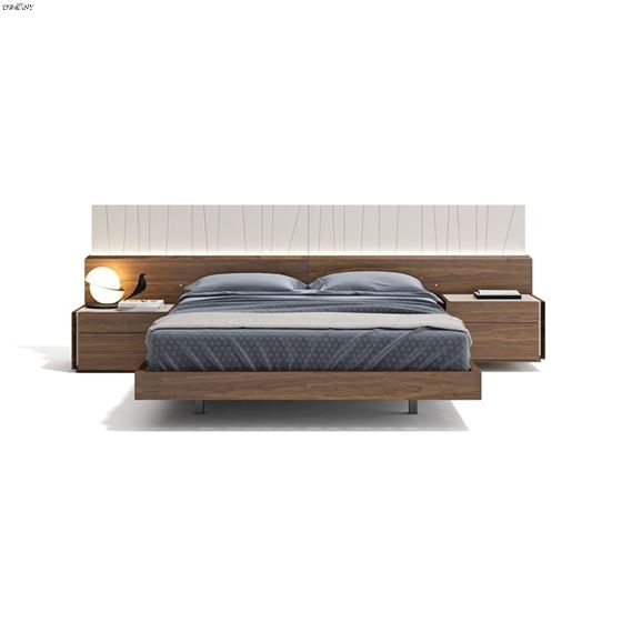 The Porto Premium Queen Bed in Walnut by JM