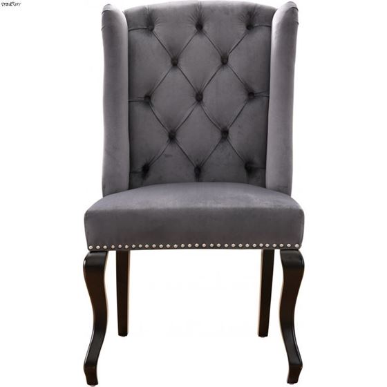 Suri Grey Upholstered Tufted Velvet Dining Chair-4