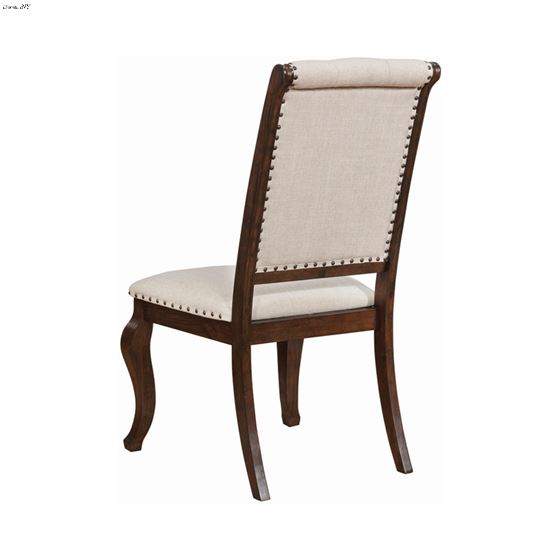 Brockway Cove Tufted Upholstered Side Chair Cream And Antique Java 110312 Back