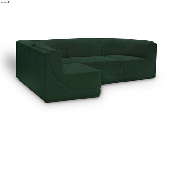 Ollie 98 inch Green Boucle Fabric Sectional-2