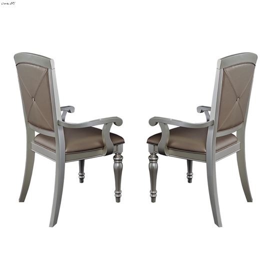 Orsina Silver Dining Arm Chair Back