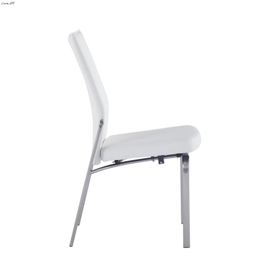 Molly White and Brushed Dining Side Chair Side