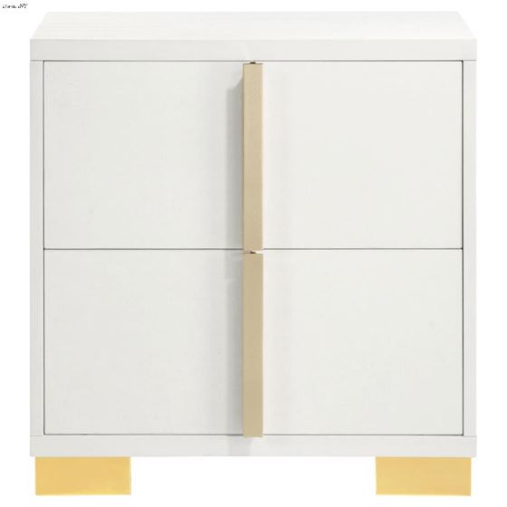 Marceline White 2 Drawer Nightstand 222932-2