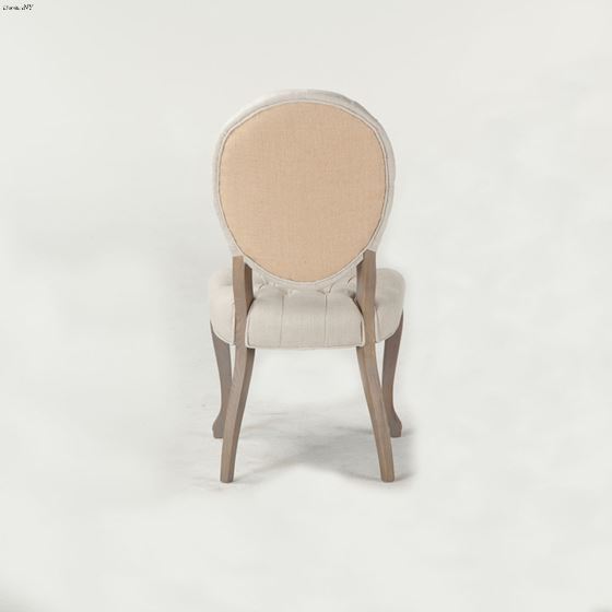 Penelope Tufted Linen Chair back
