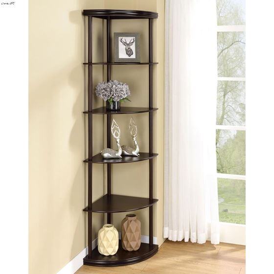 5 Shelf Corner Bookshelf 800279