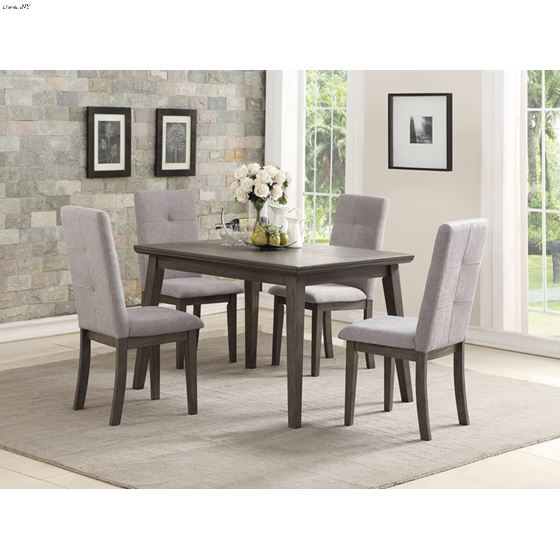 University Grey Dining Table 5163-48 by Homelegance in Set