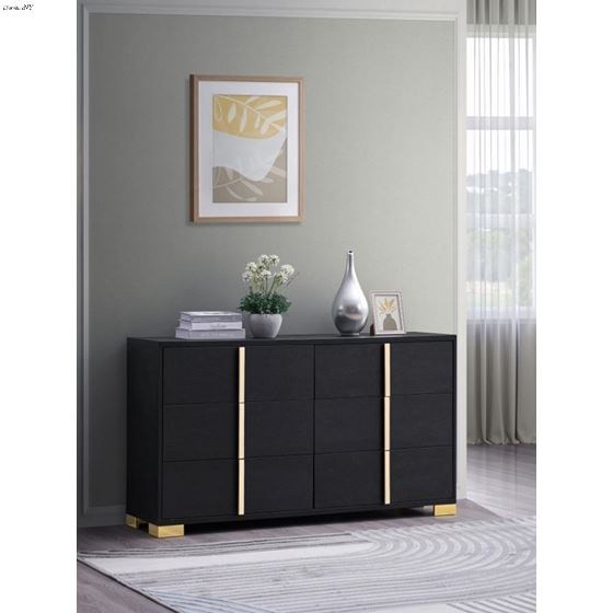 Marceline Black 6 Drawer Dresser 222833-2