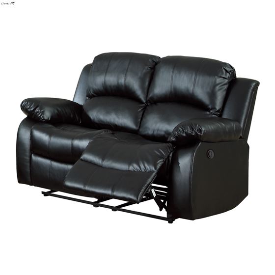 Granley Black Reclining Loveseat 9700BLK-2 Open