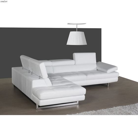 A761 White Leather Sectional-2