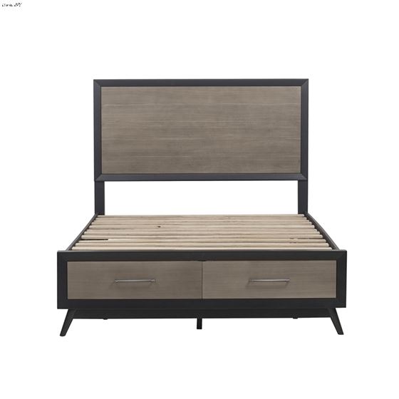 Raku Contemporary Full Bed with Footboard Storag-2