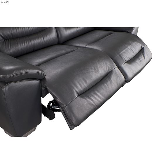 972 Grey Leather Power Reclining Love Seat Detail