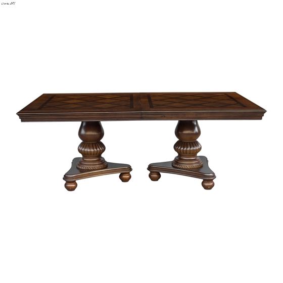 Lordsburg Double Pedestal Trestle Dining Table 5473-103 Front