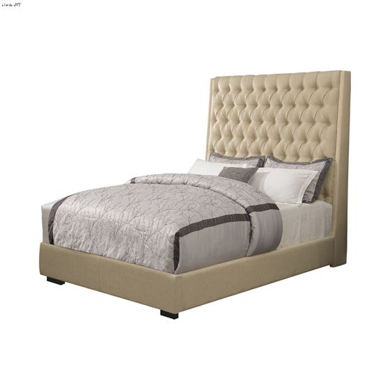 Camille Cream Upholstered Queen Bed