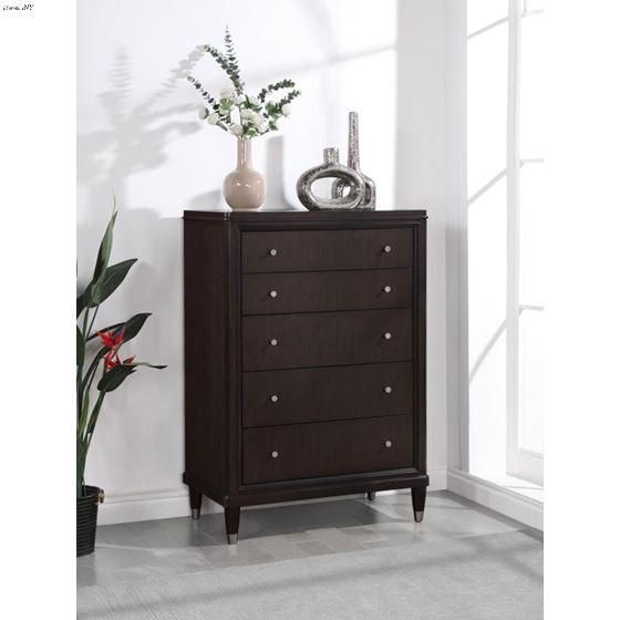 Emberlyn Rich Brown 5 Drawer Chest 223065-2