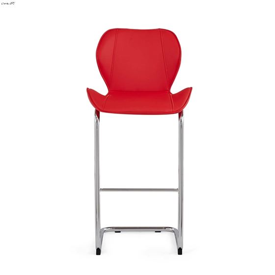 Modern Red Bar Stool D1446BS Front