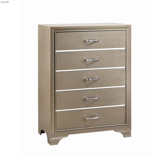 Beaumont Champagne 5 Drawer Chest 205295-2