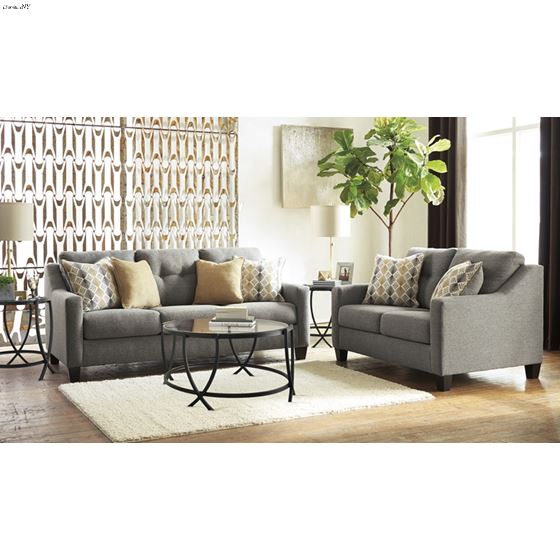 Daylon Tufted Graphite Fabric Sofa 42304-4