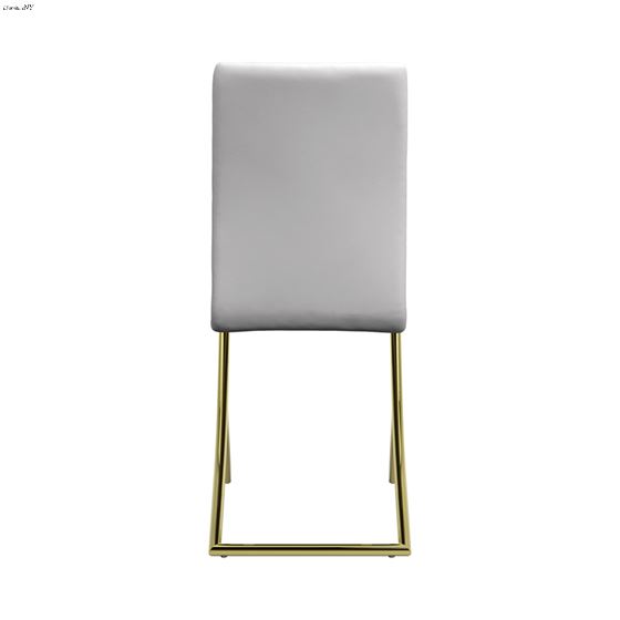 Chanel Upholstered Side Chair White And Gold 105171 back1