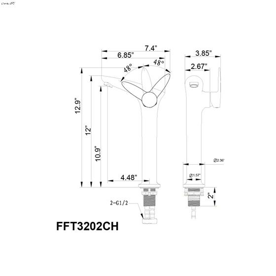 Vanity Faucet FFT3202CH-2