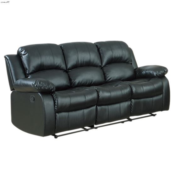 Granley Black Reclining Sofa 9700BLK-3 Side