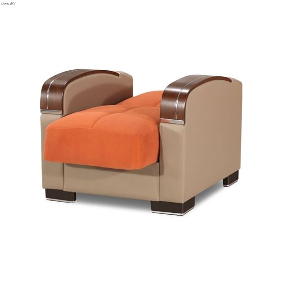 Mobimax Orange Fabric Chair Mobimax Chair - Orange by CasaMode 4