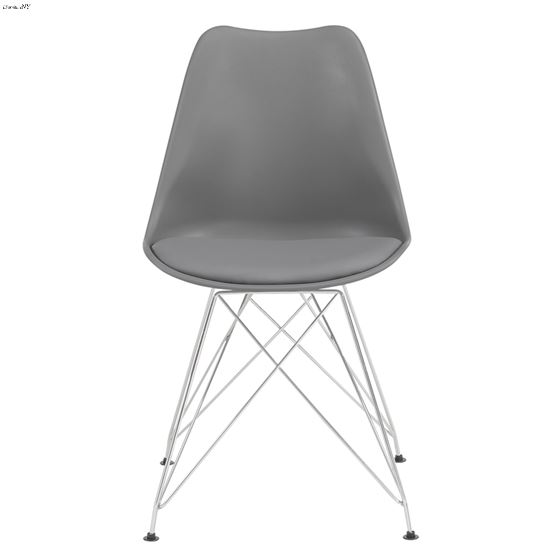 Athena Modern Retro Grey Side Chair 110262 - Set-2