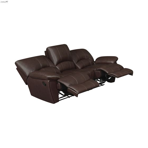 Clifford Chocolate Leather Reclining Sofa 600281-2