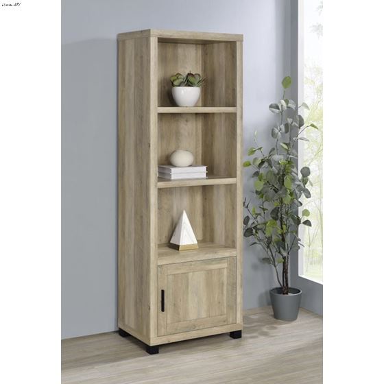 Sachin Distressed Pine 3 Shelf Media Tower 7077-2