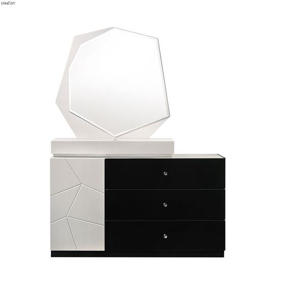Turin Modern Black and Grey 3 Drawer Dresser and-2