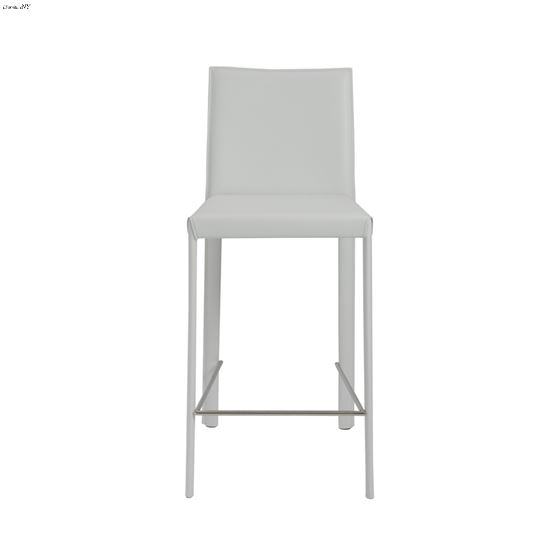 Hasina White Counter Stool 38626WHT by Euro Style Front
