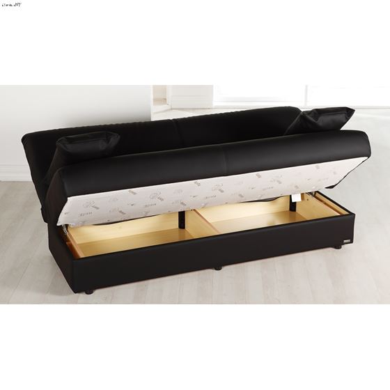 Regata Sofa Bed in Escudo Black by Istikbal Storage